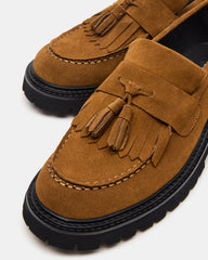 ZEV Tan Suede Lug Sole Dress Men's Loafer | Steve Madden for Sale