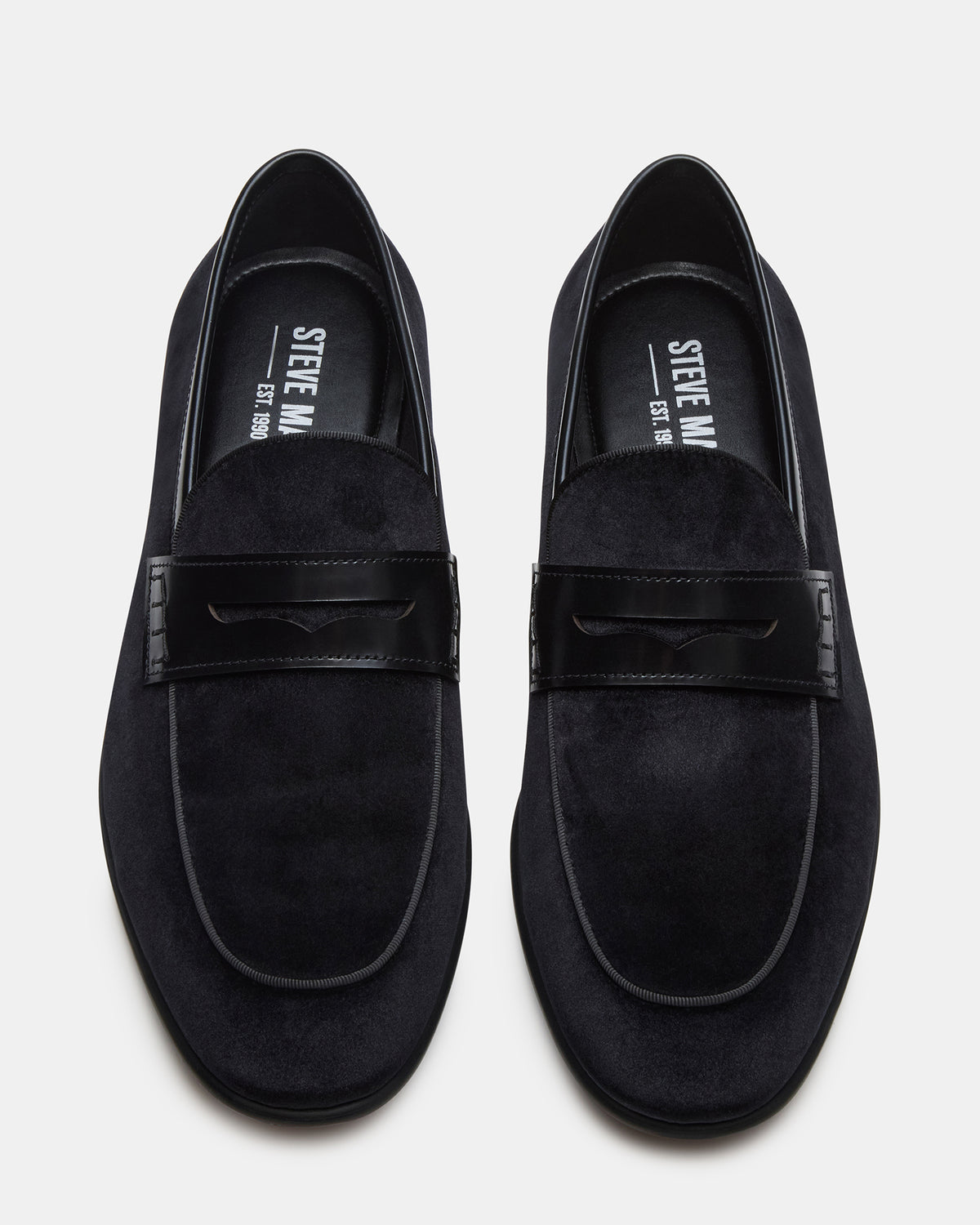 YARDLY Black Velvet Slip-On Men's Dress Loafer | Steve Madden on Sale