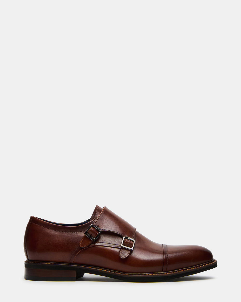 HARAN Tan Leather Men's Buckle Strap Dress Shoe | Steve Madden outlet