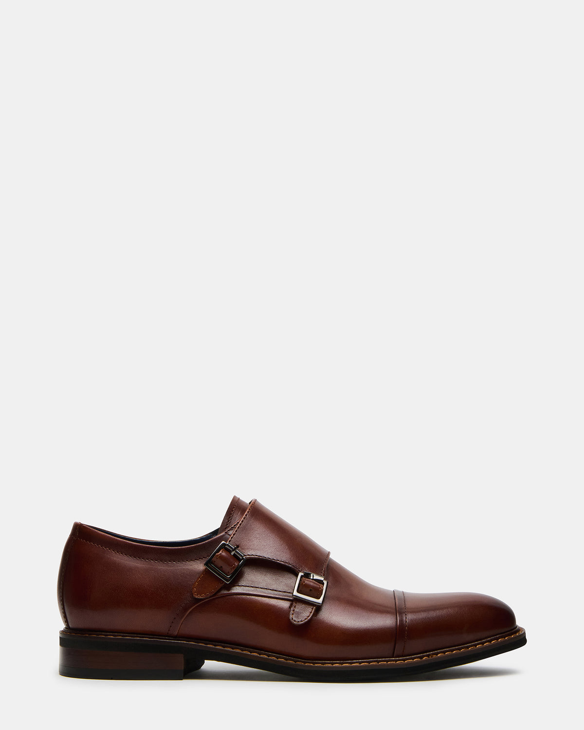 HARAN Tan Leather Men's Buckle Strap Dress Shoe | Steve Madden outlet