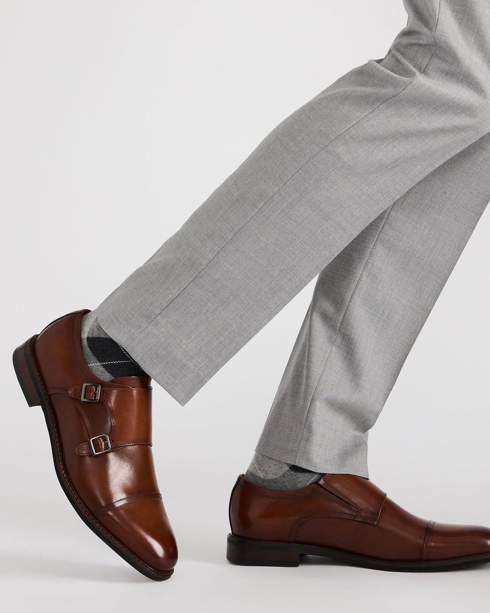 HARAN Tan Leather Men's Buckle Strap Dress Shoe | Steve Madden outlet