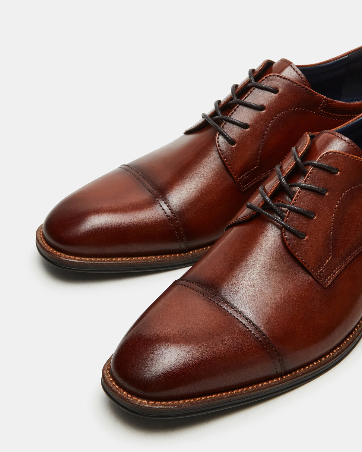 HASEN Tan Leather Men's Lace-Up Dress Shoe | Steve Madden Sale