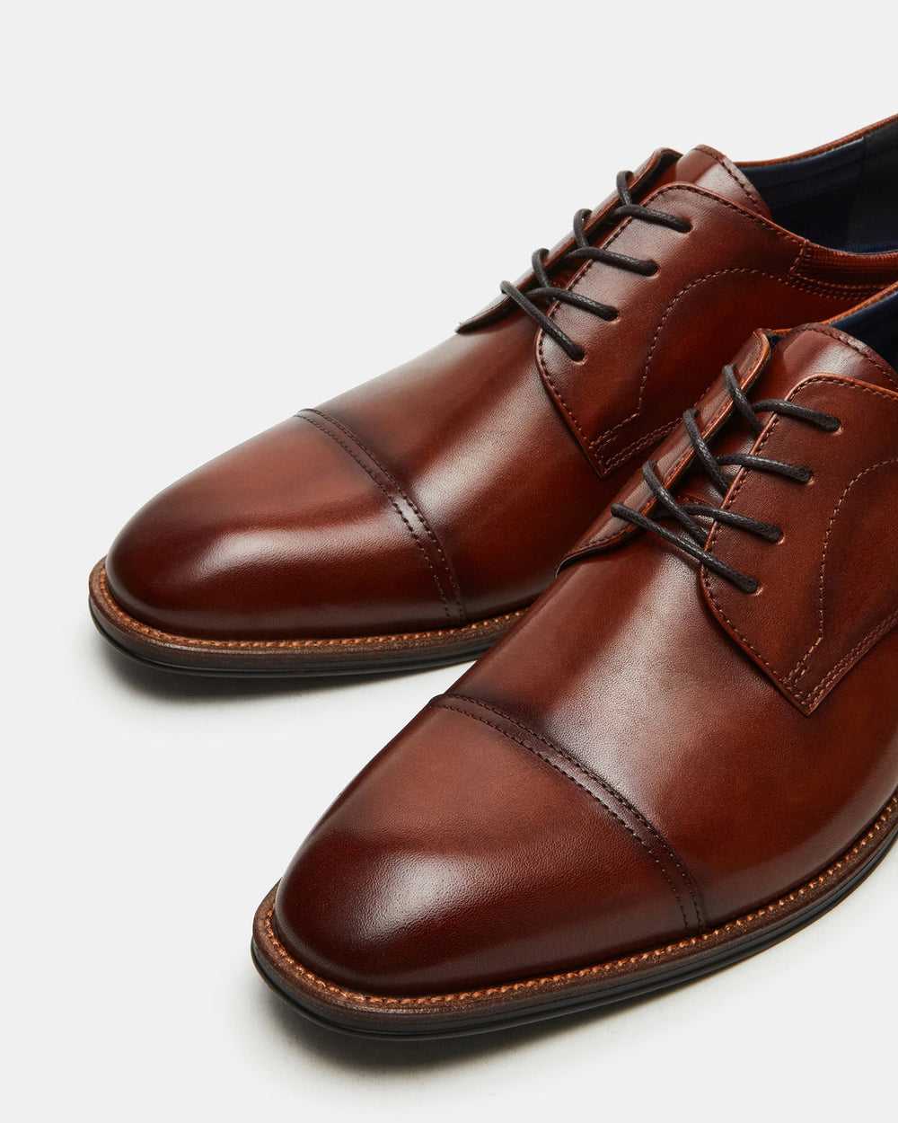 HASEN Tan Leather Men's Lace-Up Dress Shoe | Steve Madden Sale