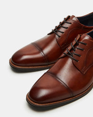 HASEN Tan Leather Men's Lace-Up Dress Shoe | Steve Madden Sale