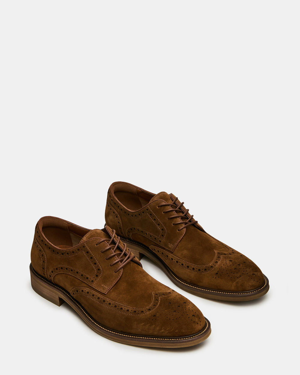 ESTEBAN Cognac Lace-Up Perforated Oxford Men's Dress Shoe | Steve Madden for Sale