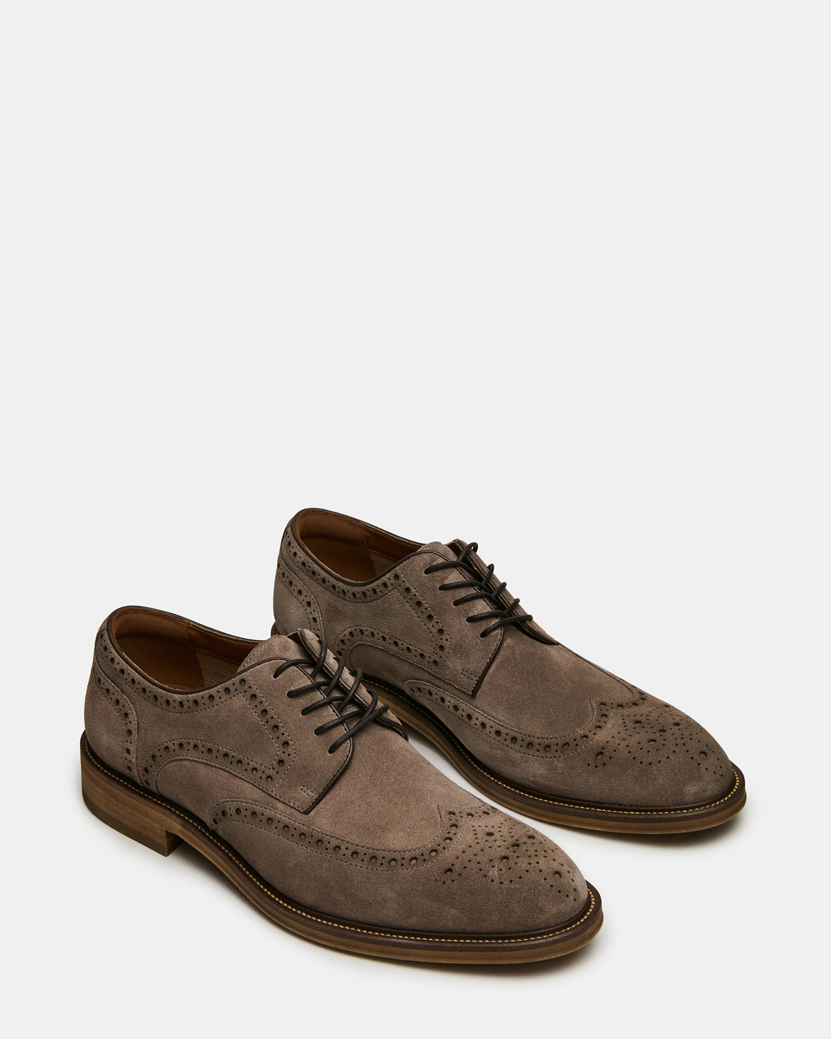 ESTEBAN Grey Lace-Up Perforated Oxford Men's Dress Shoe | Steve Madden on Sale