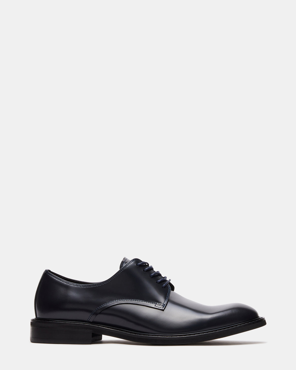HADAR Navy Box Leather Lace-Up Oxford Dress Shoe | Men's Dress Shoes | Steve Madden Sale