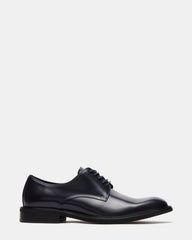 HADAR Navy Box Leather Lace-Up Oxford Dress Shoe | Men's Dress Shoes | Steve Madden Sale