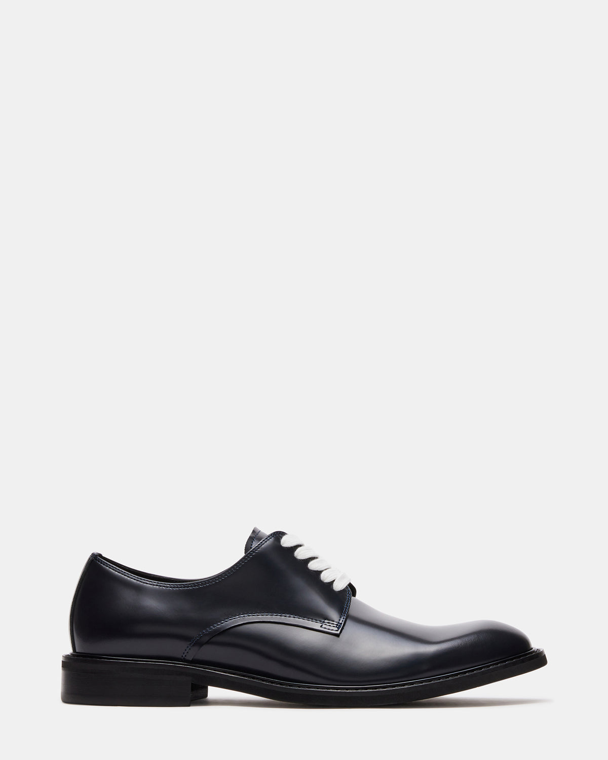 HADAR Navy Box Leather Lace-Up Oxford Dress Shoe | Men's Dress Shoes | Steve Madden Sale