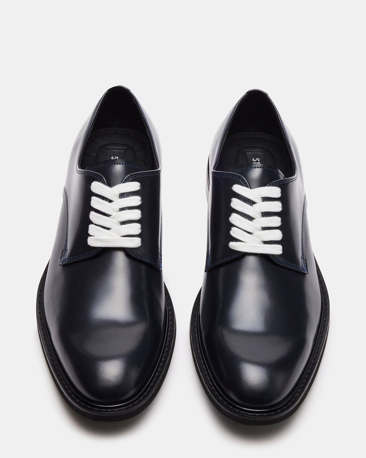 HADAR Navy Box Leather Lace-Up Oxford Dress Shoe | Men's Dress Shoes | Steve Madden Sale