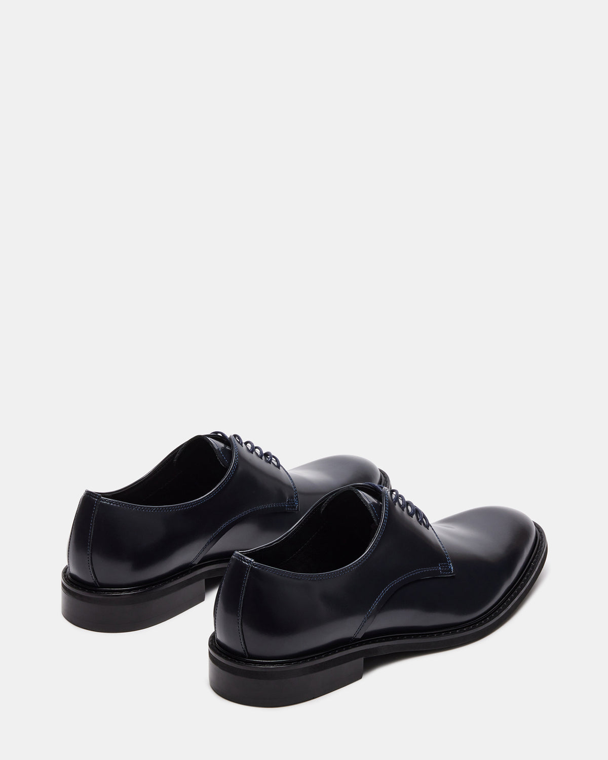 HADAR Navy Box Leather Lace-Up Oxford Dress Shoe | Men's Dress Shoes | Steve Madden Sale