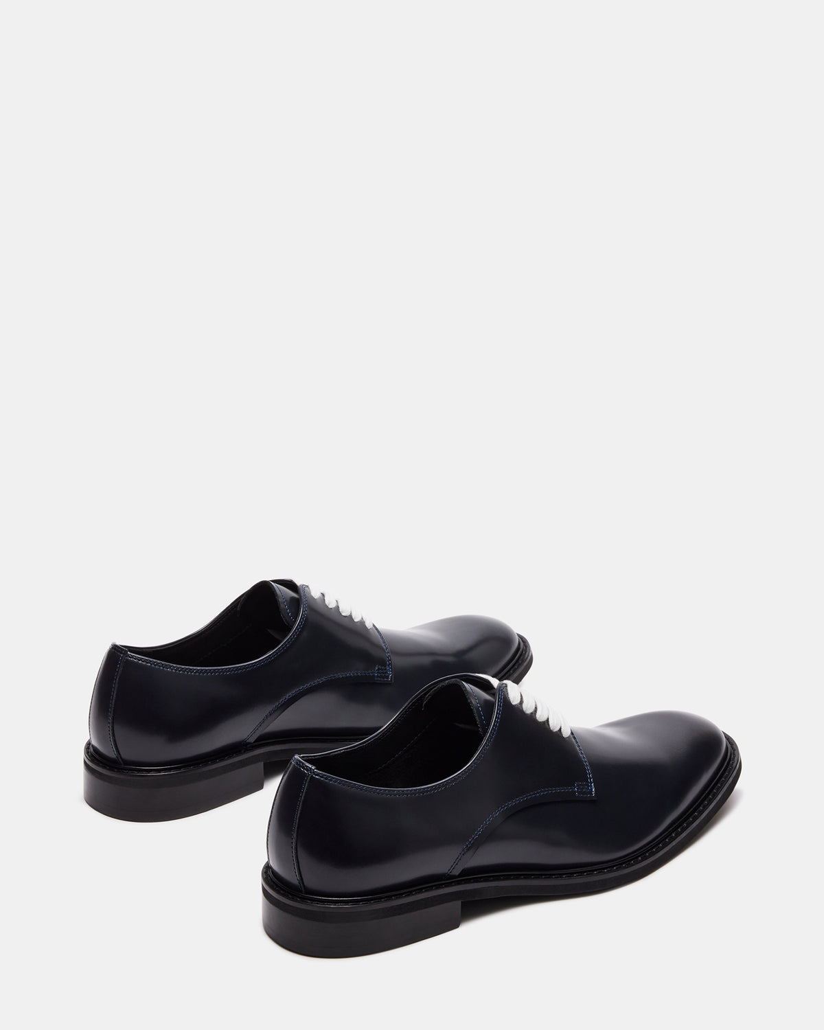 HADAR Navy Box Leather Lace-Up Oxford Dress Shoe | Men's Dress Shoes | Steve Madden Sale