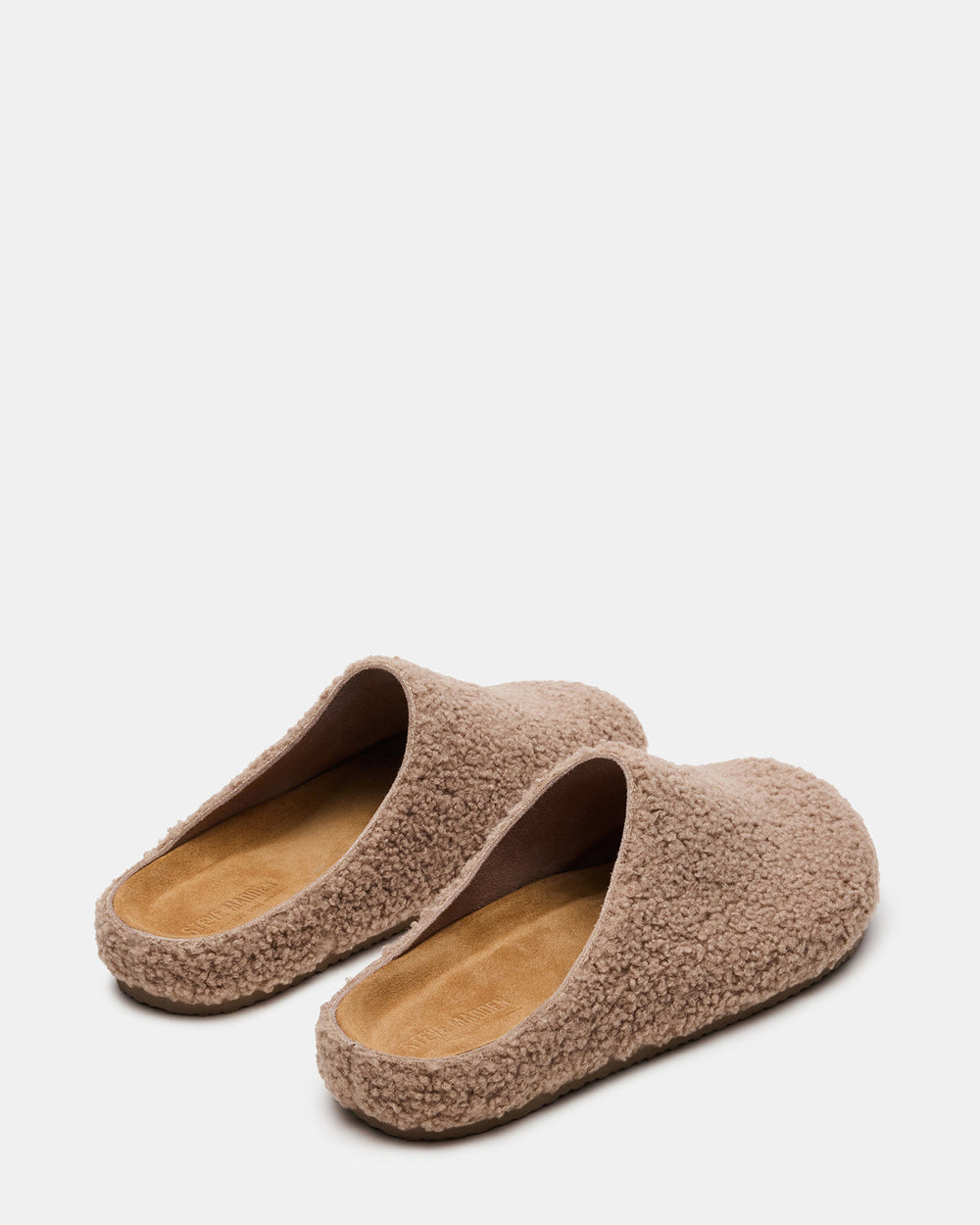 WENDELIN Taupe Faux Shearling Footbed Slip-On Men's Casual Clog | Steve Madden on Sale