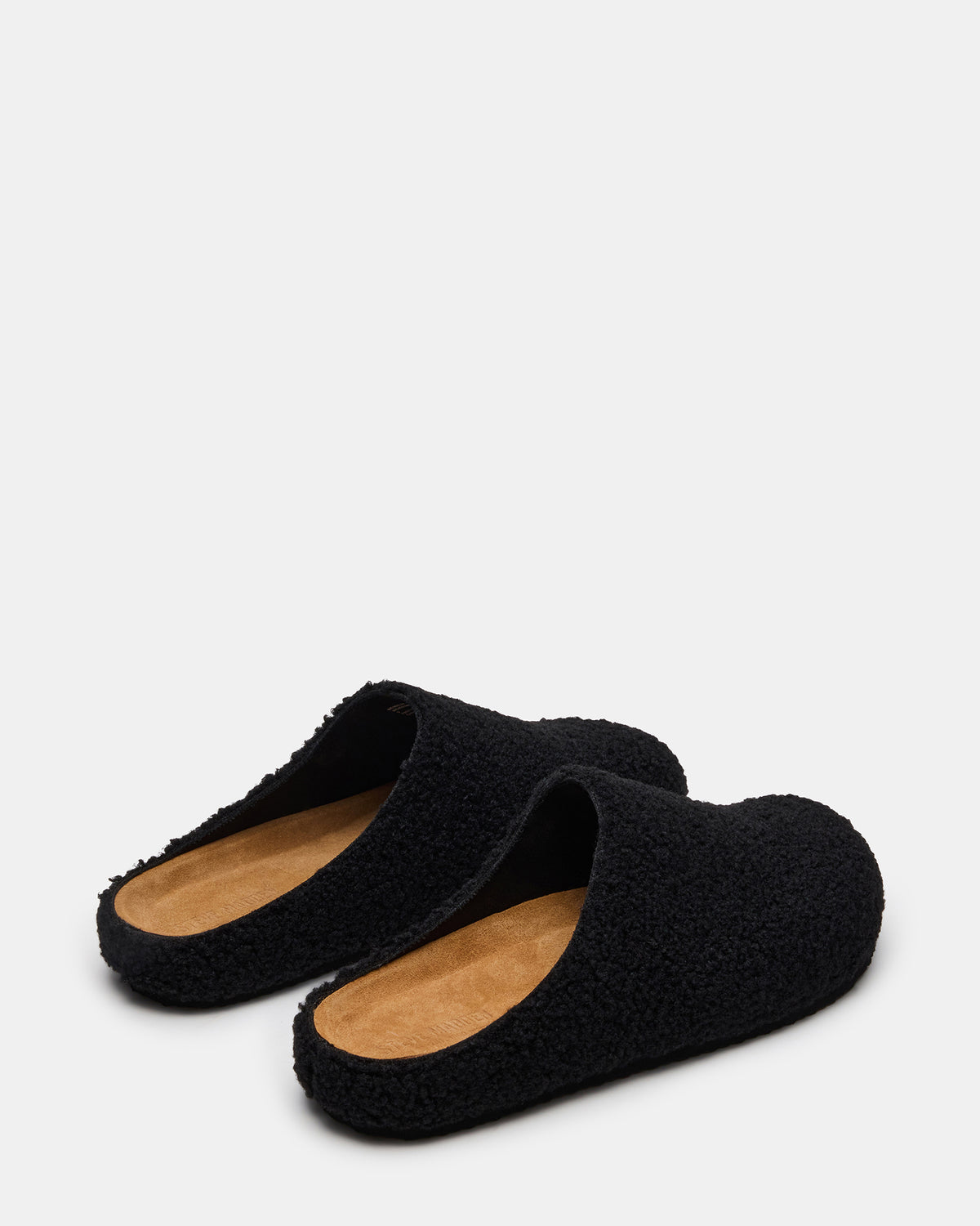 WENDELIN Black Faux Shearling Footbed Slip-On Men's Casual Clog | Steve Madden discount