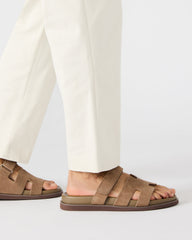 MAIVEN Taupe Suede Men's Fisherman Sandal | Steve Madden on Sale