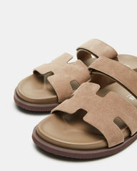 MAIVEN Taupe Suede Men's Fisherman Sandal | Steve Madden on Sale