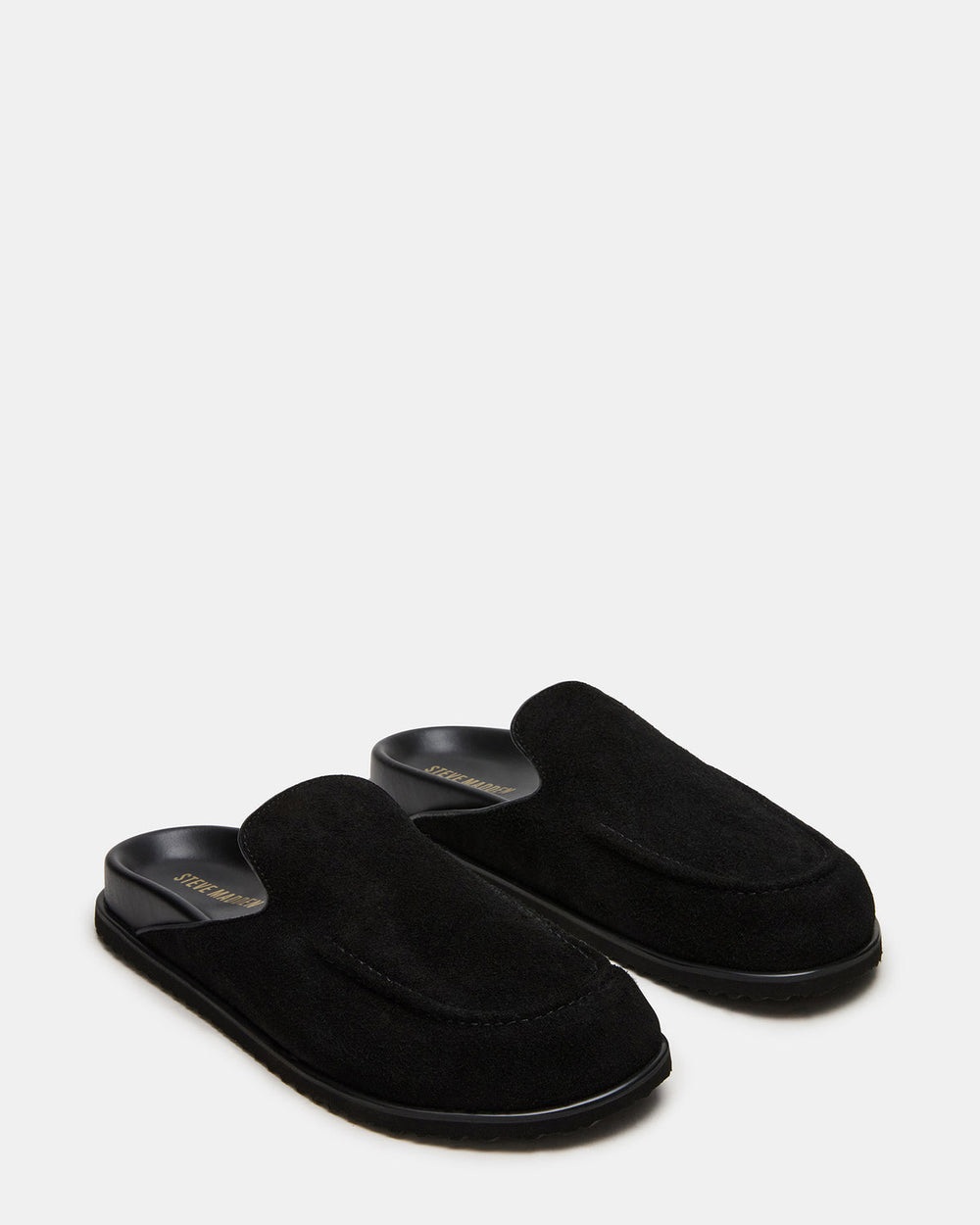 LUCIO Black Suede Slip-On Men's Casual Clog | Steve Madden discount