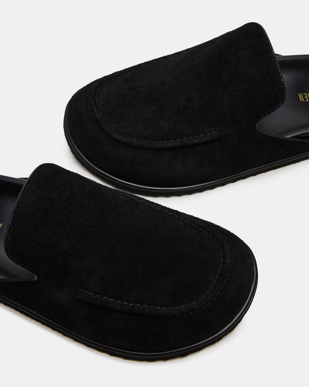 LUCIO Black Suede Slip-On Men's Casual Clog | Steve Madden discount