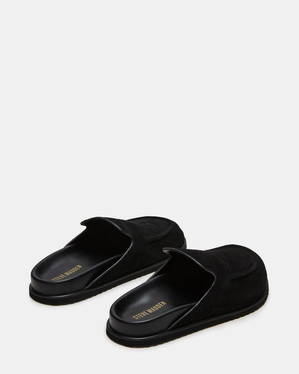 LUCIO Black Suede Slip-On Men's Casual Clog | Steve Madden discount