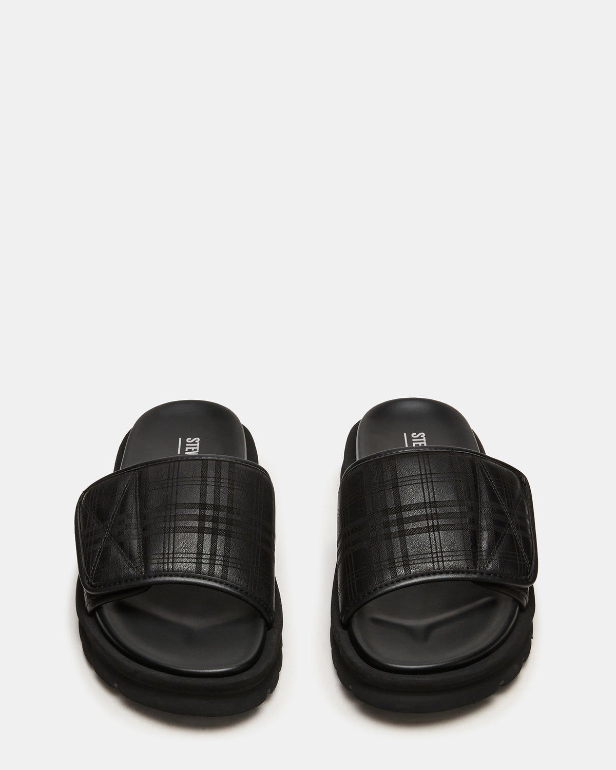 REESE Black Slide Footbed Rounded-Toe Men's Sandal | Steve Madden online