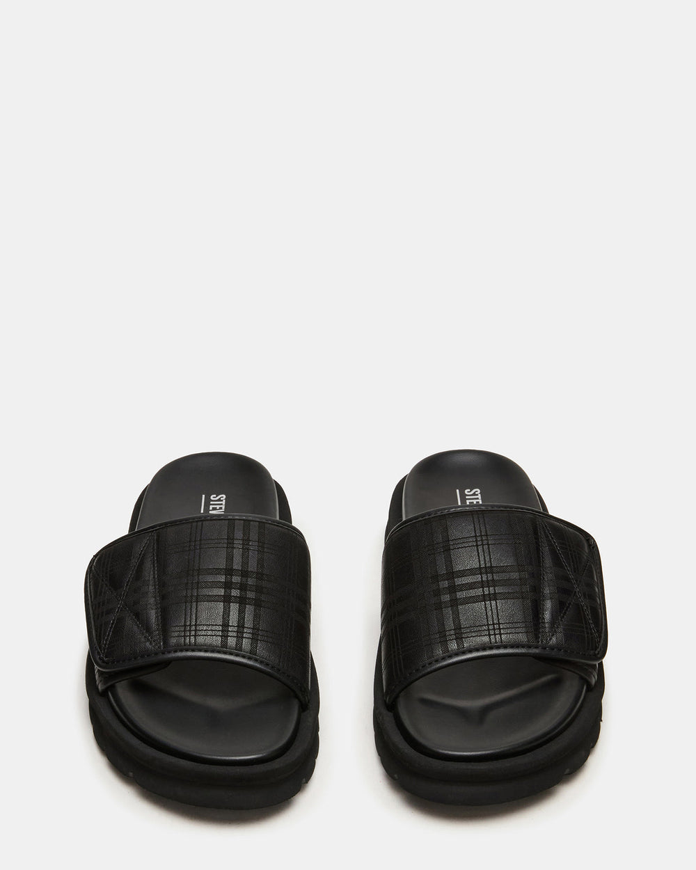 REESE Black Slide Footbed Rounded-Toe Men's Sandal | Steve Madden online