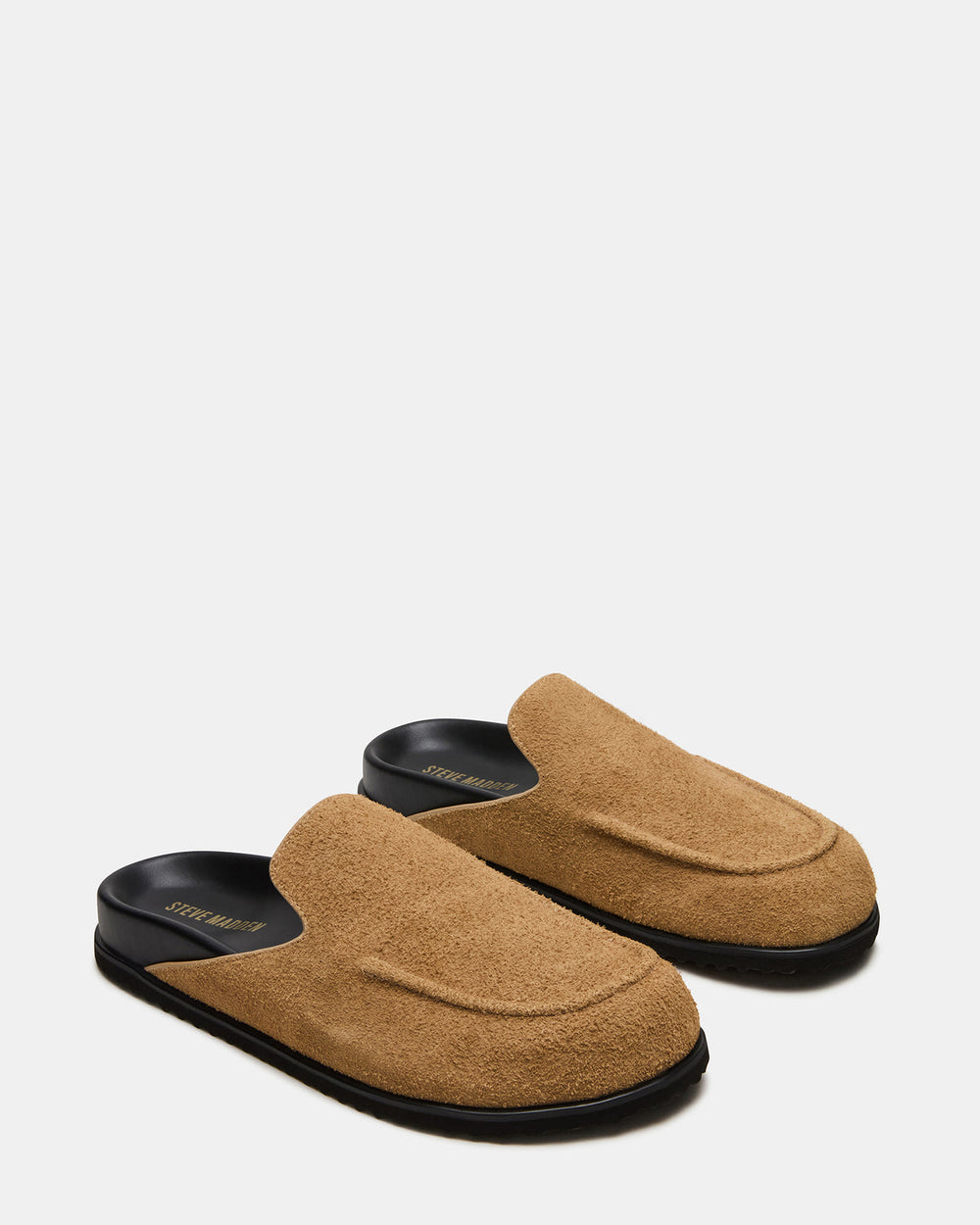 LUCIO Tan Suede Slip-On Men's Casual Clog | Steve Madden Sale