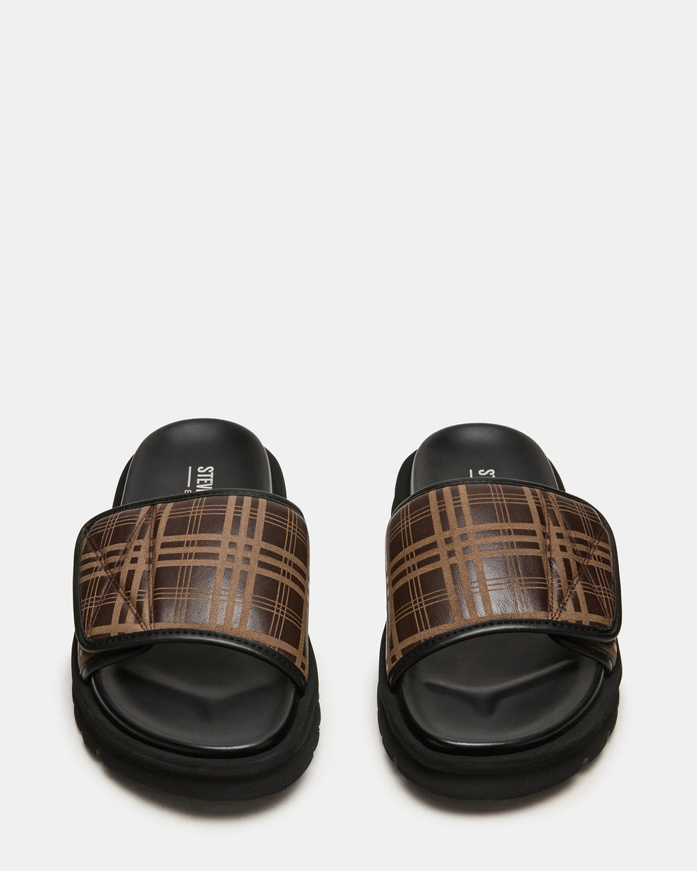 REESE Brown Slide Footbed Rounded-Toe Men's Sandal | Steve Madden near me