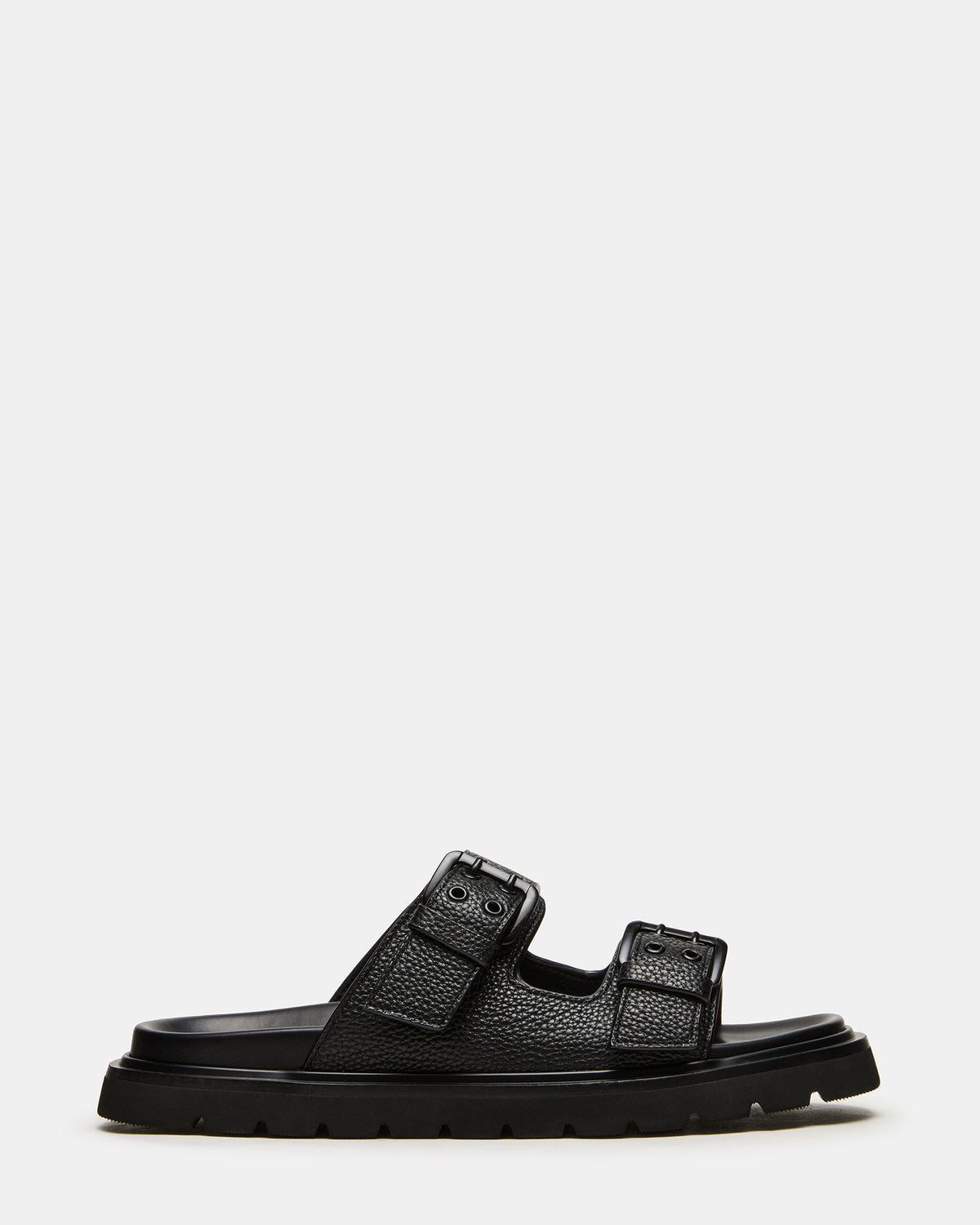 LUXOR Black Slide Footbed Men's Sandal | Steve Madden discount