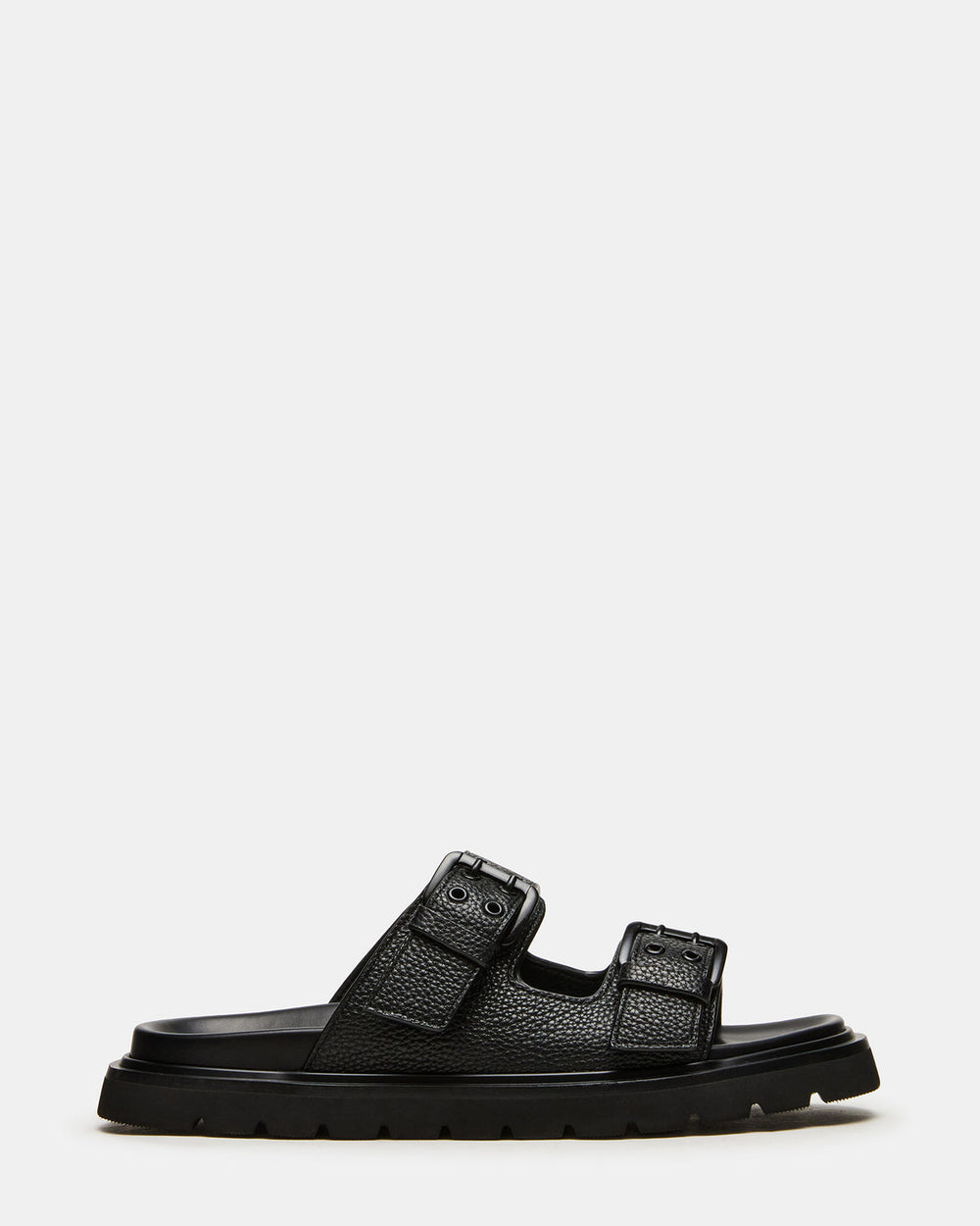 LUXOR Black Slide Footbed Men's Sandal | Steve Madden discount