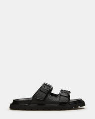 LUXOR Black Slide Footbed Men's Sandal | Steve Madden discount