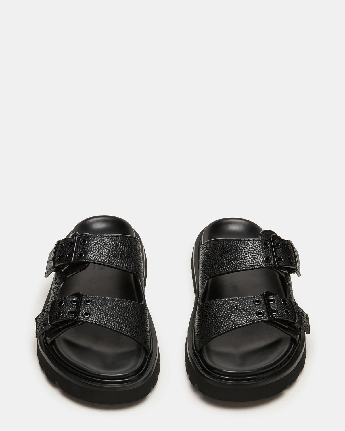 LUXOR Black Slide Footbed Men's Sandal | Steve Madden discount