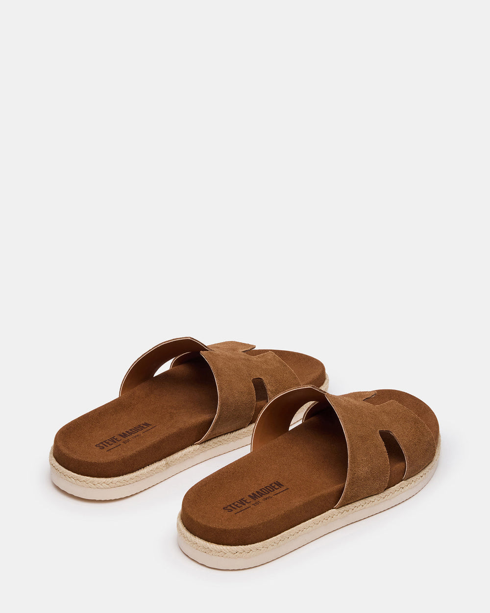MERRICK Cognac Suede Footbed Slide Men's Sandal | Steve Madden online