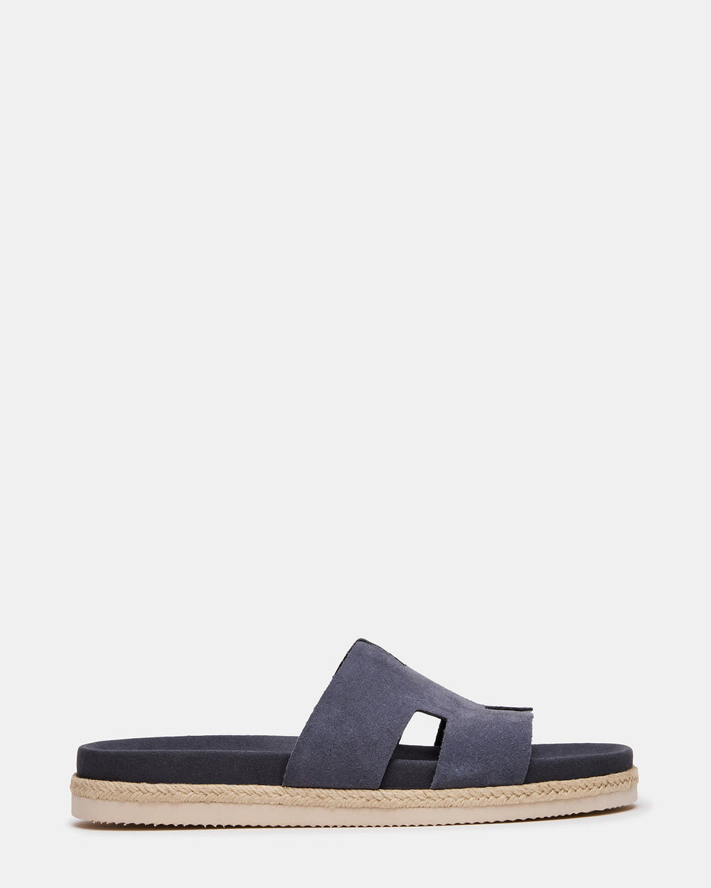 MERRICK Grey Suede Footbed Slide Men's Sandal | Steve Madden US