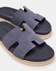 MERRICK Grey Suede Footbed Slide Men's Sandal | Steve Madden US