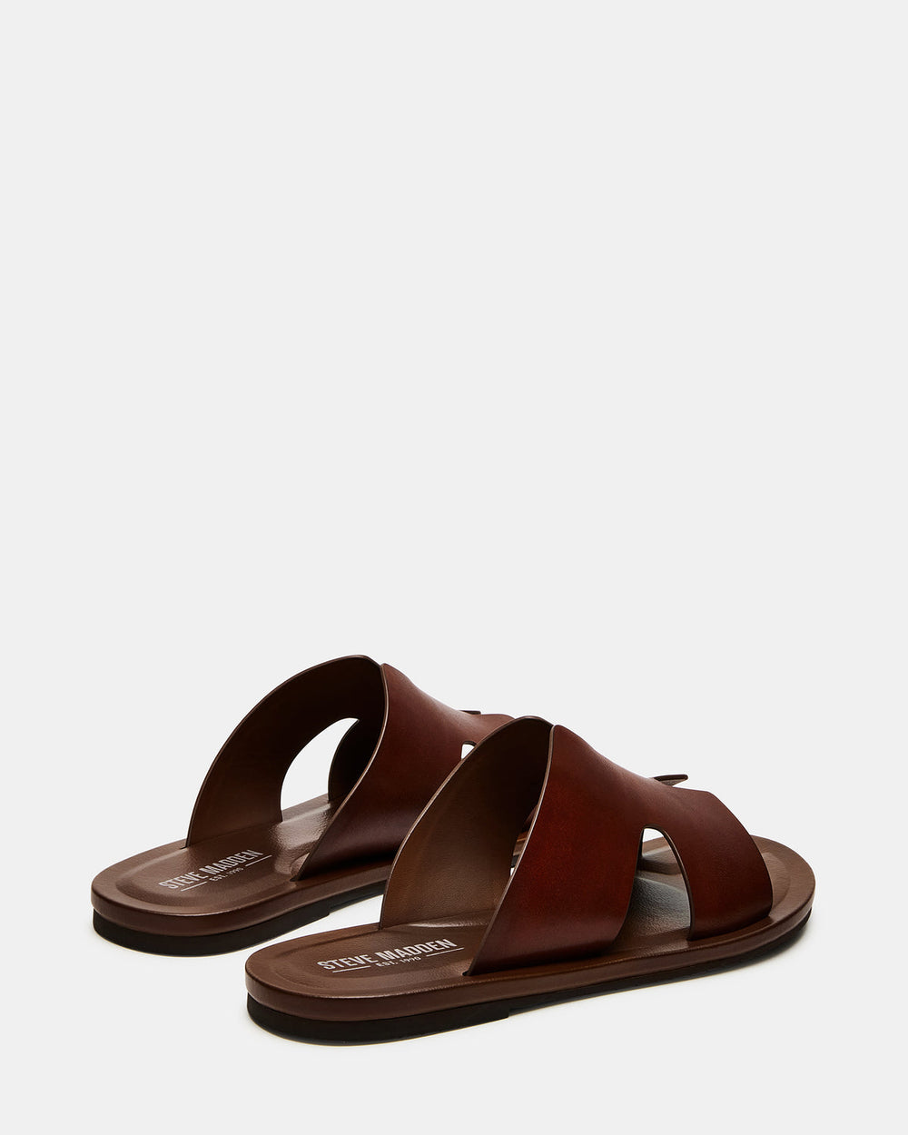 SPLASH Tan Leather Men's Flat Slip-On Sandal | Steve Madden on Sale