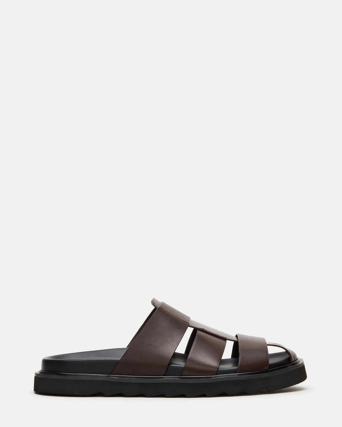 BLAZET Brown Leather Footbed Fisherman Men's Sandal | Steve Madden near me