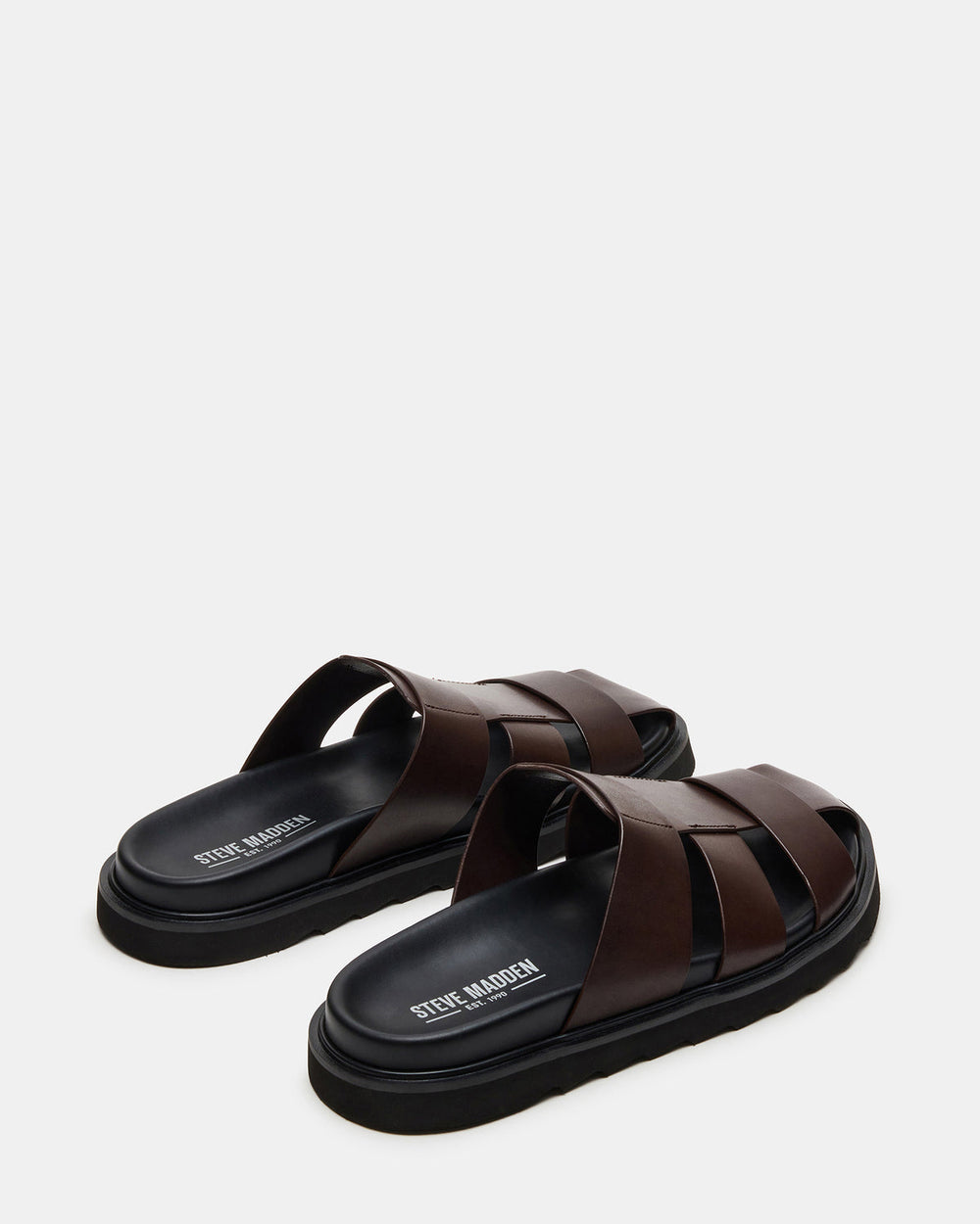 BLAZET Brown Leather Footbed Fisherman Men's Sandal | Steve Madden near me