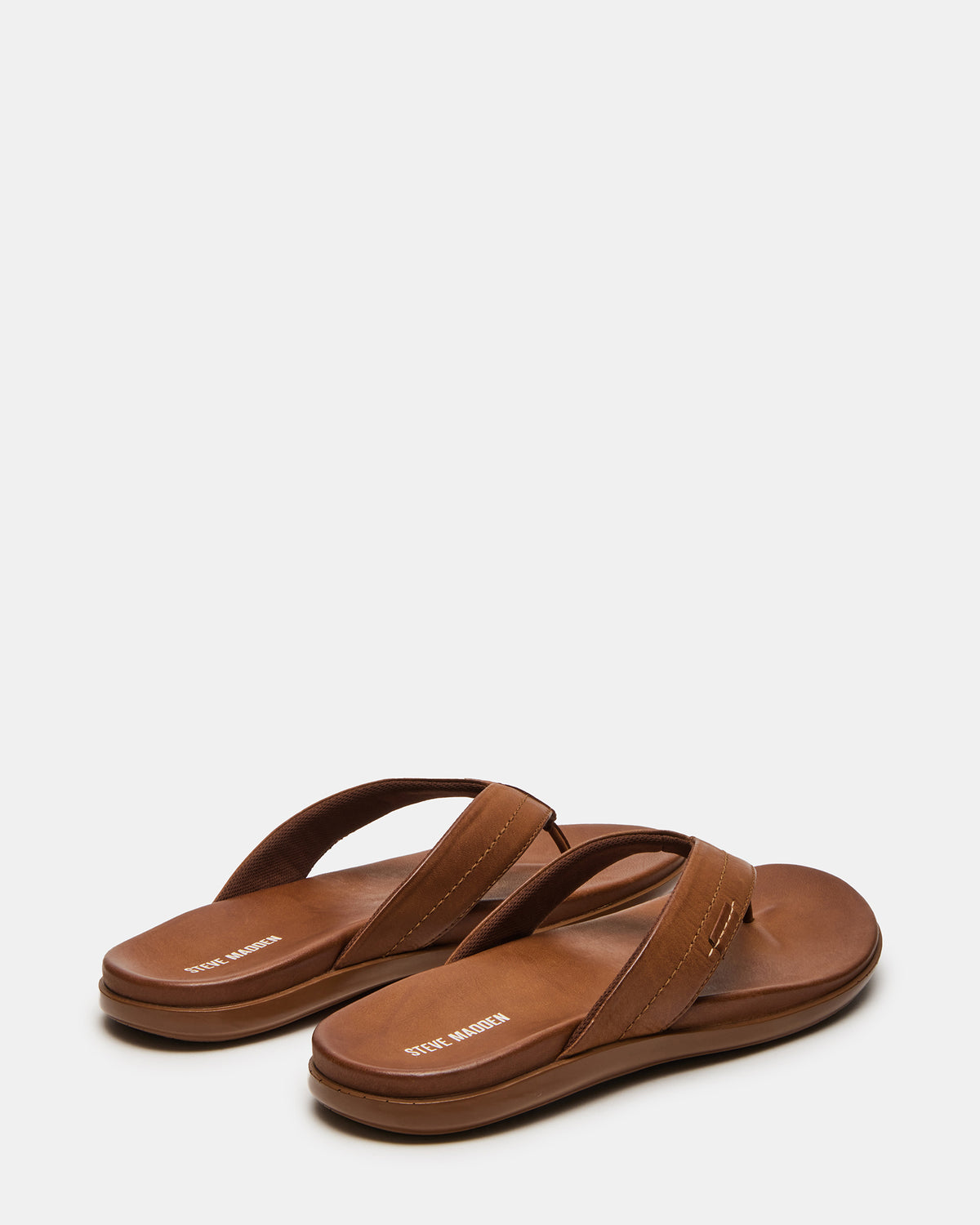 EMMETT Tan Leather Men's Thong Sandal | Steve Madden discount