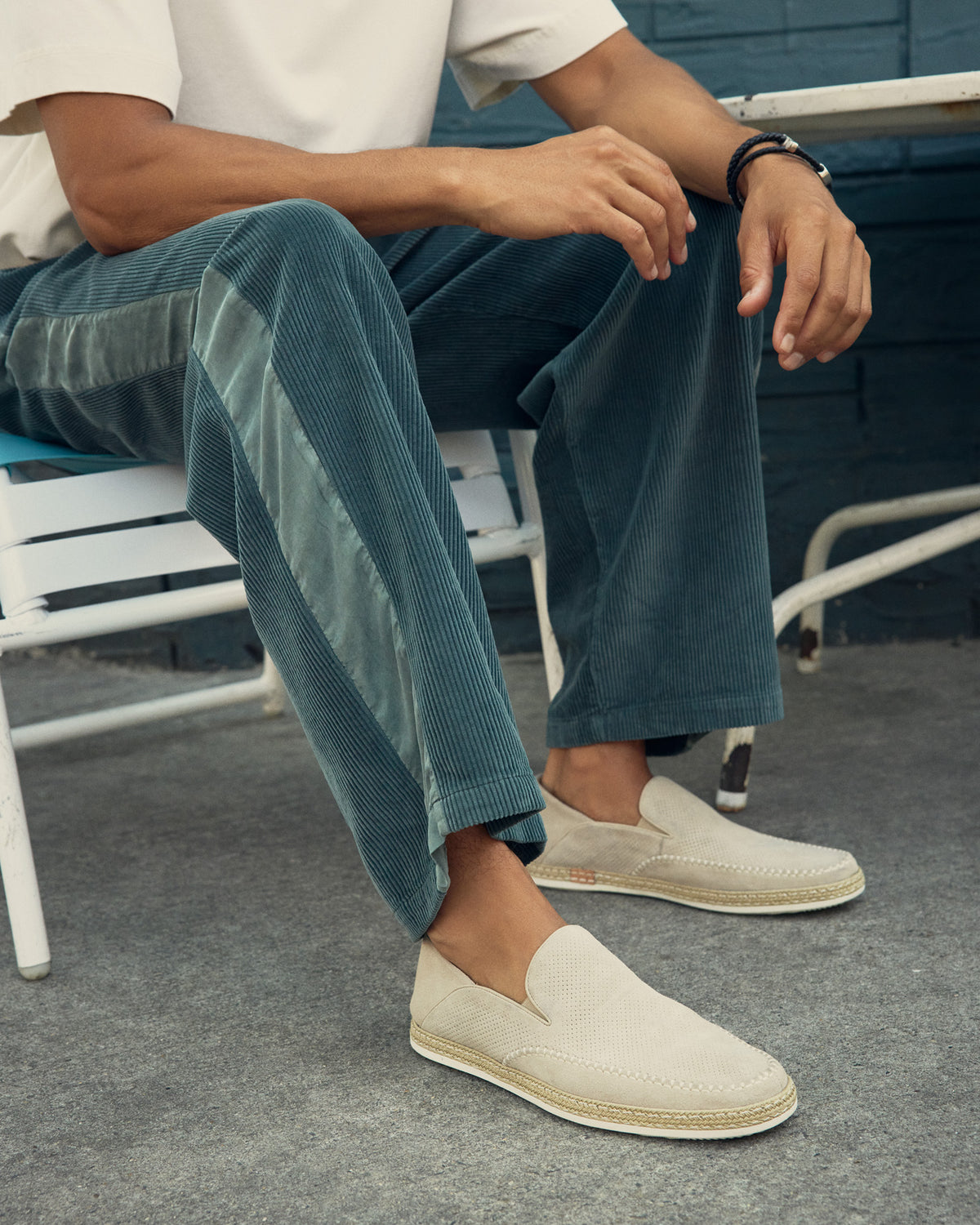 CAYDENN Off-White Slip-On Espadrille Men's Casual Loafer | Steve Madden on Sale