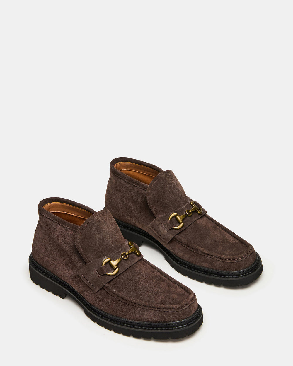 DEPUTY Chocolate Brown Suede Horsebit Moc Toe Men's Casual Ankle Boot | Steve Madden near me