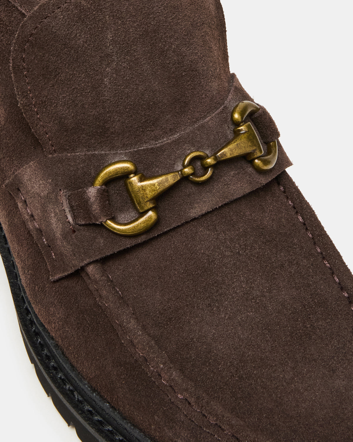 DEPUTY Chocolate Brown Suede Horsebit Moc Toe Men's Casual Ankle Boot | Steve Madden near me