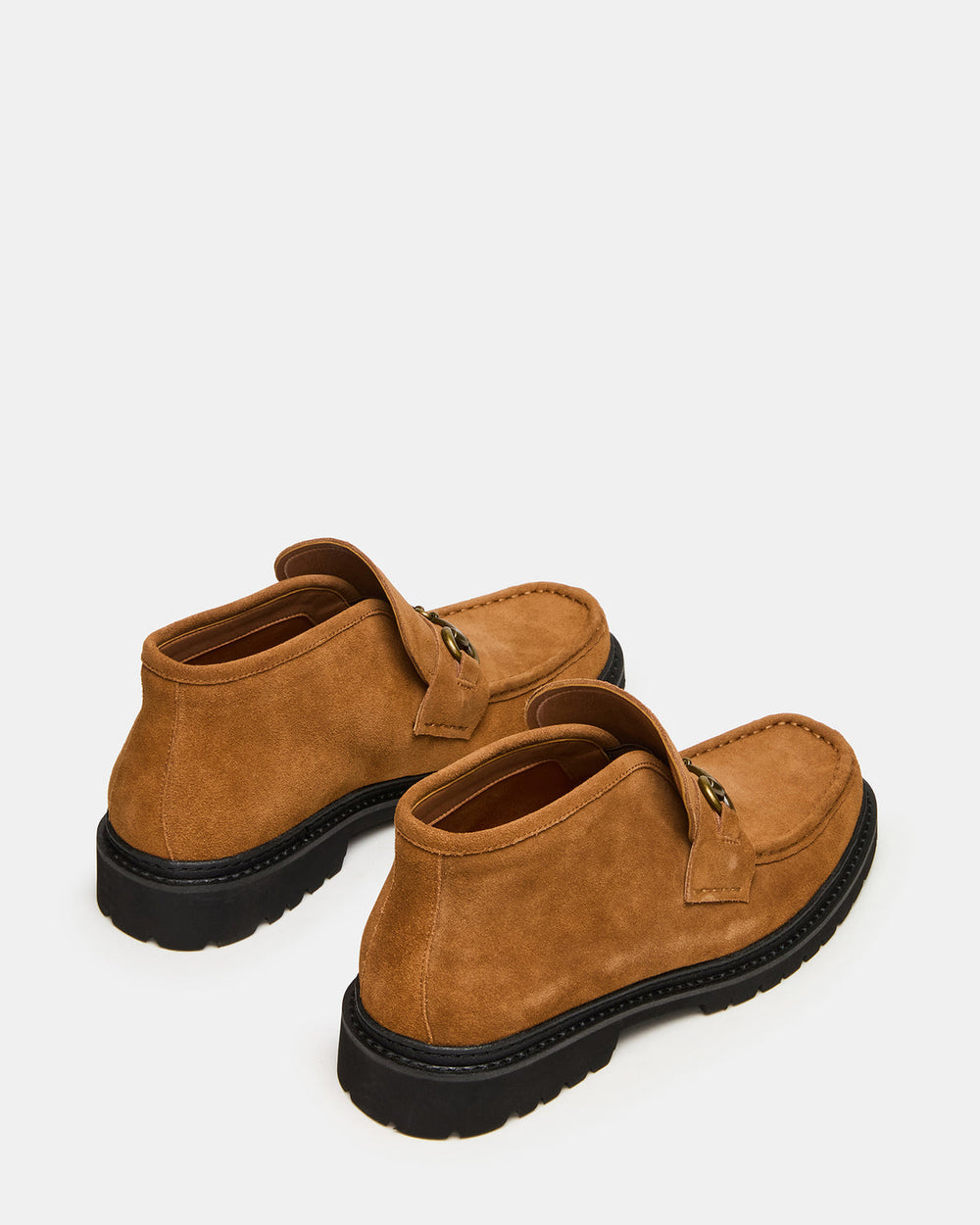 DEPUTY Chestnut Suede Horsebit Moc Toe Men's Casual Ankle Boot | Steve Madden US
