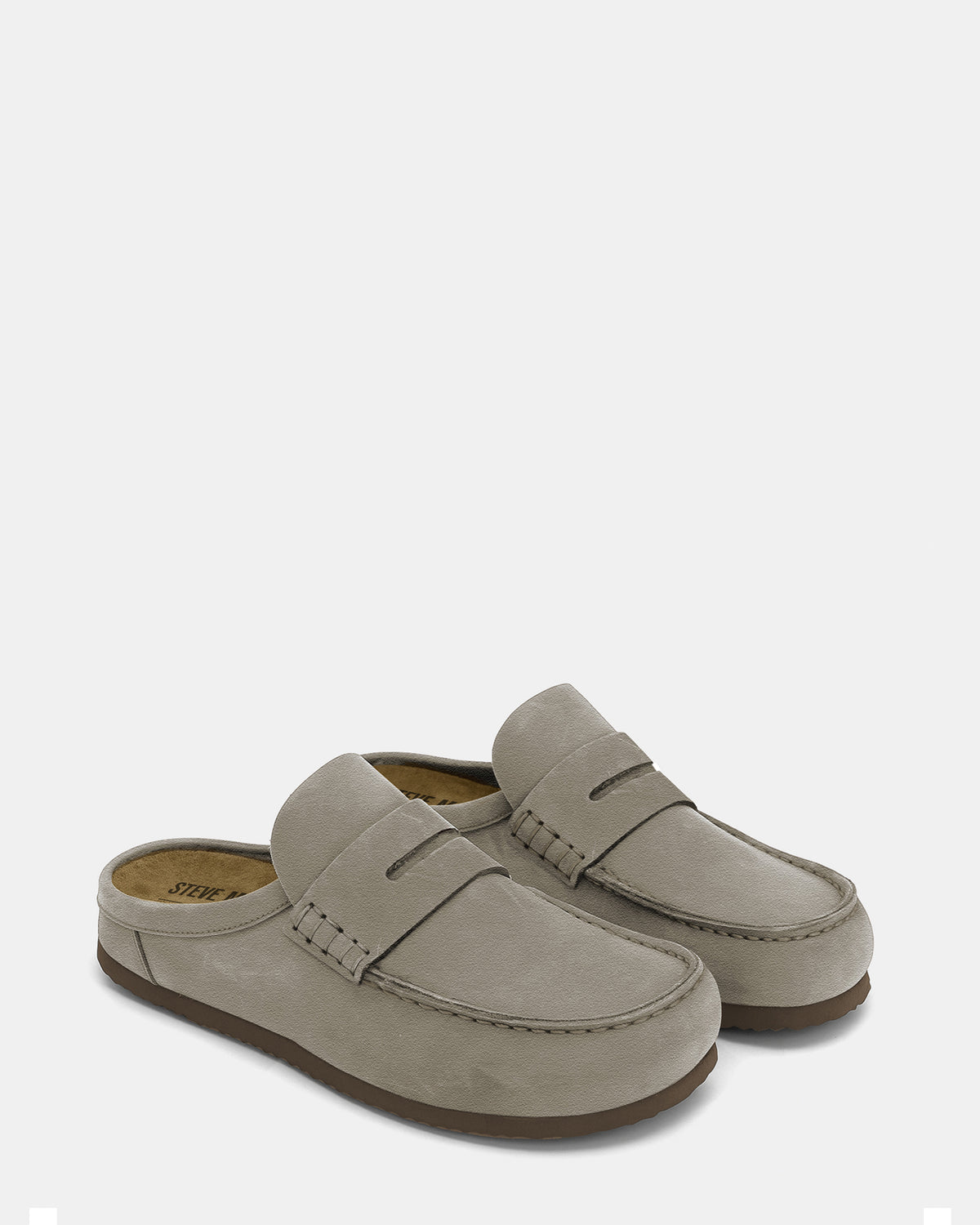 WYATT Taupe Suede Slip-On Clog Men's Casual | Steve Madden outlet