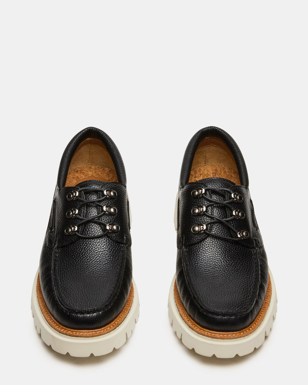 VICTOR Black Leather Slip-On Men's Casual Boat Shoe | Steve Madden on Sale