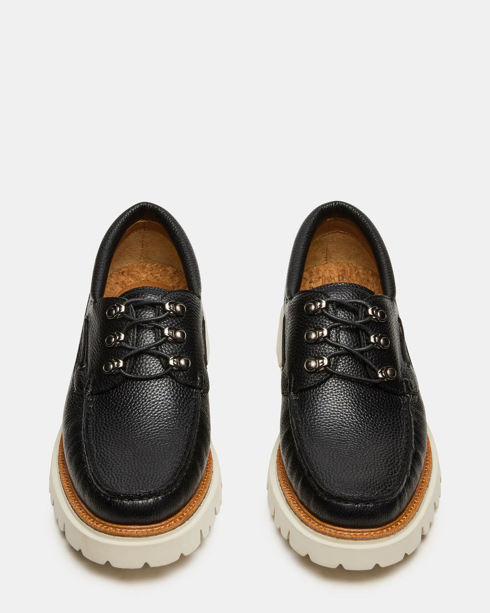 VICTOR Black Leather Slip-On Men's Casual Boat Shoe | Steve Madden on Sale