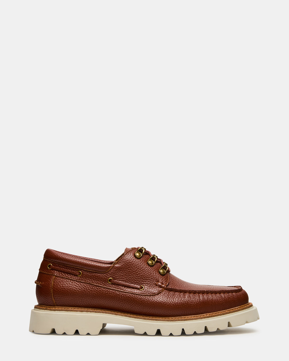 VICTOR Cognac Leather Slip-On Men's Casual Boat Shoe | Steve Madden near me