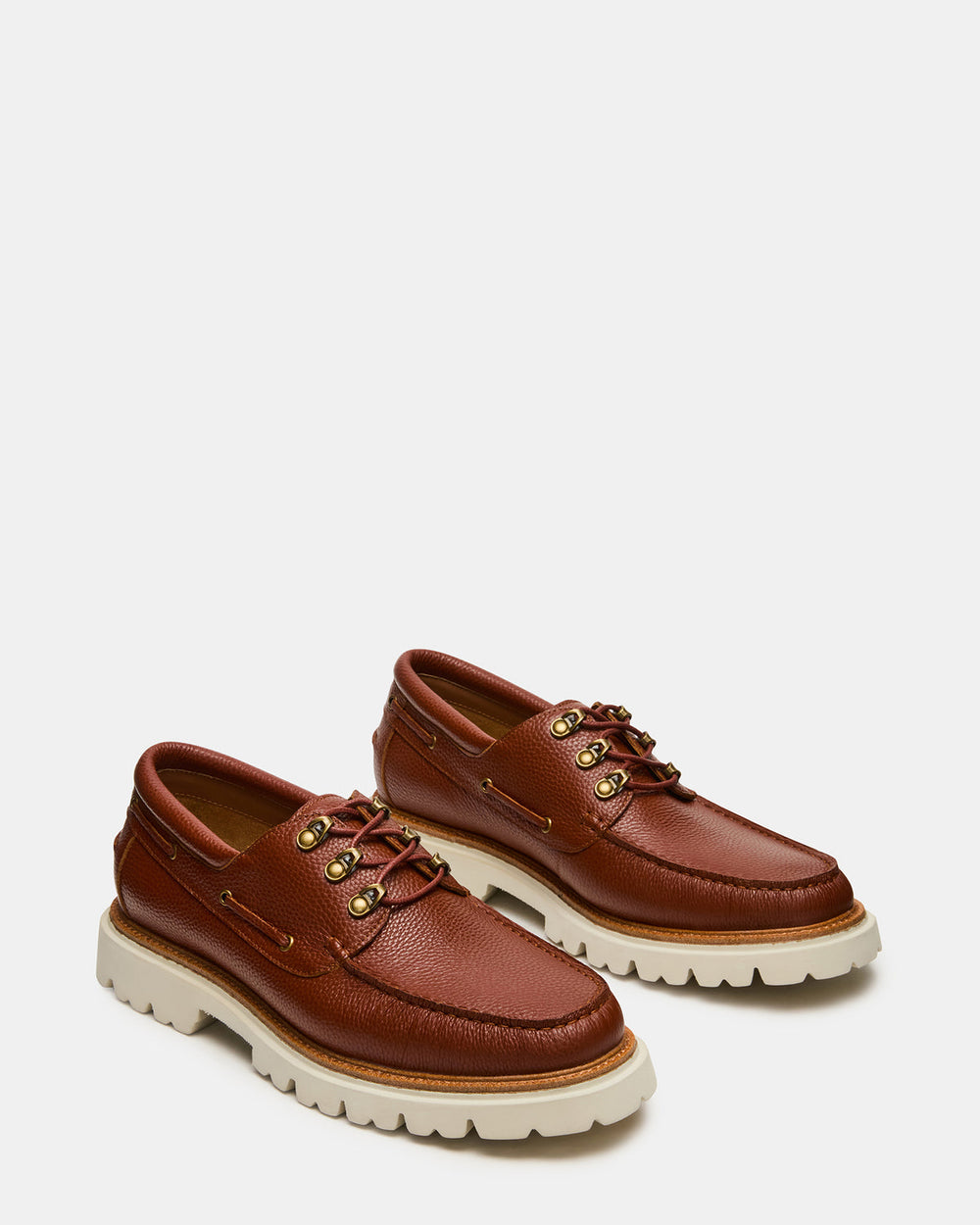 VICTOR Cognac Leather Slip-On Men's Casual Boat Shoe | Steve Madden near me