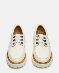 VICTOR White Leather Slip-On Men's Casual Boat Shoe | Steve Madden online
