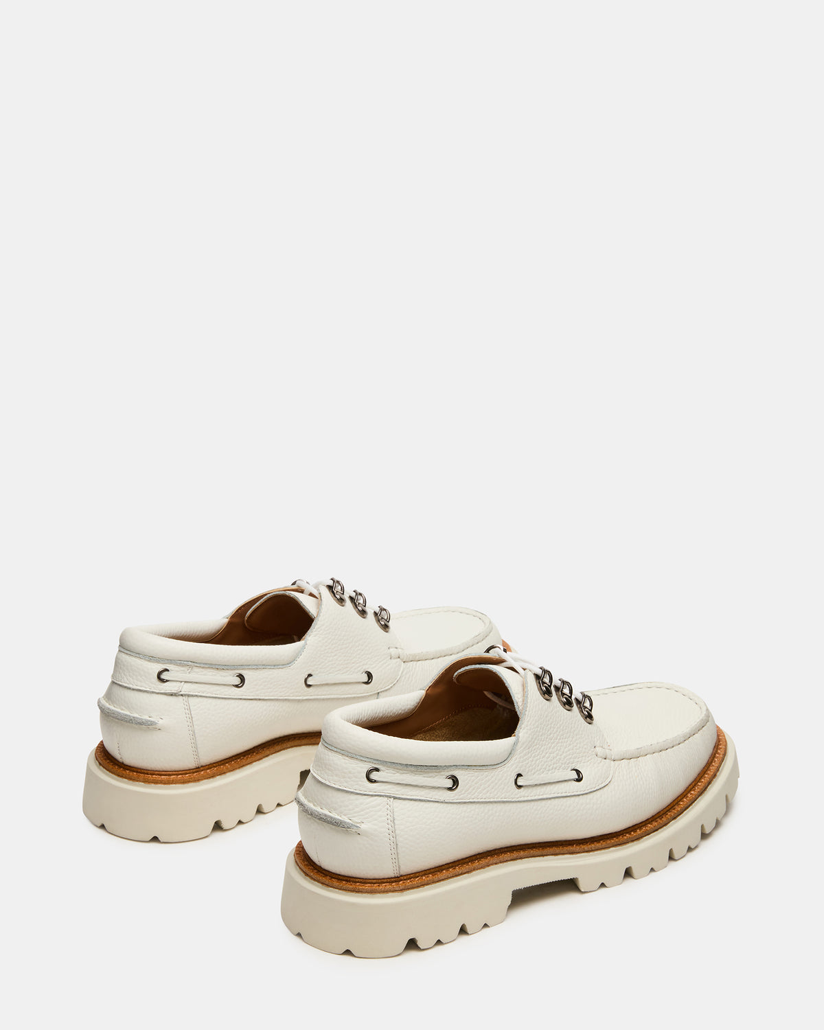 VICTOR White Leather Slip-On Men's Casual Boat Shoe | Steve Madden online