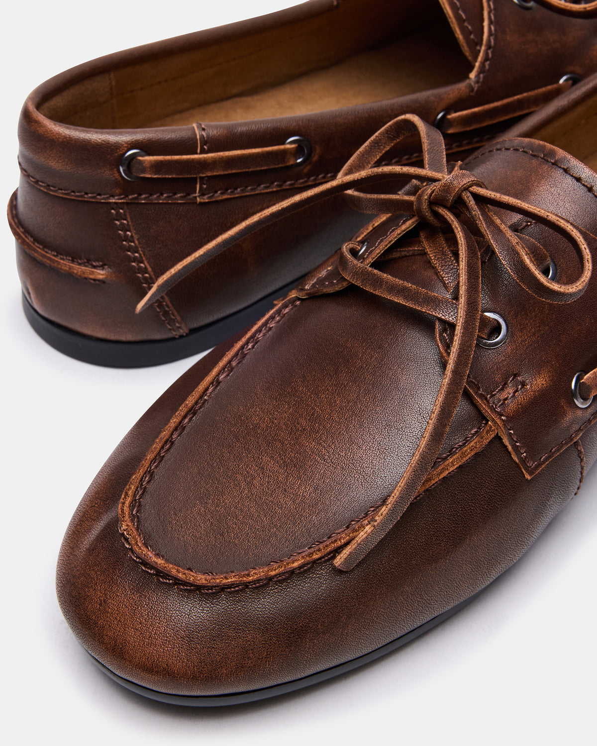 SCOUTT Brown Leather Slip-On Boat Men's Casual Shoe | Steve Madden near me